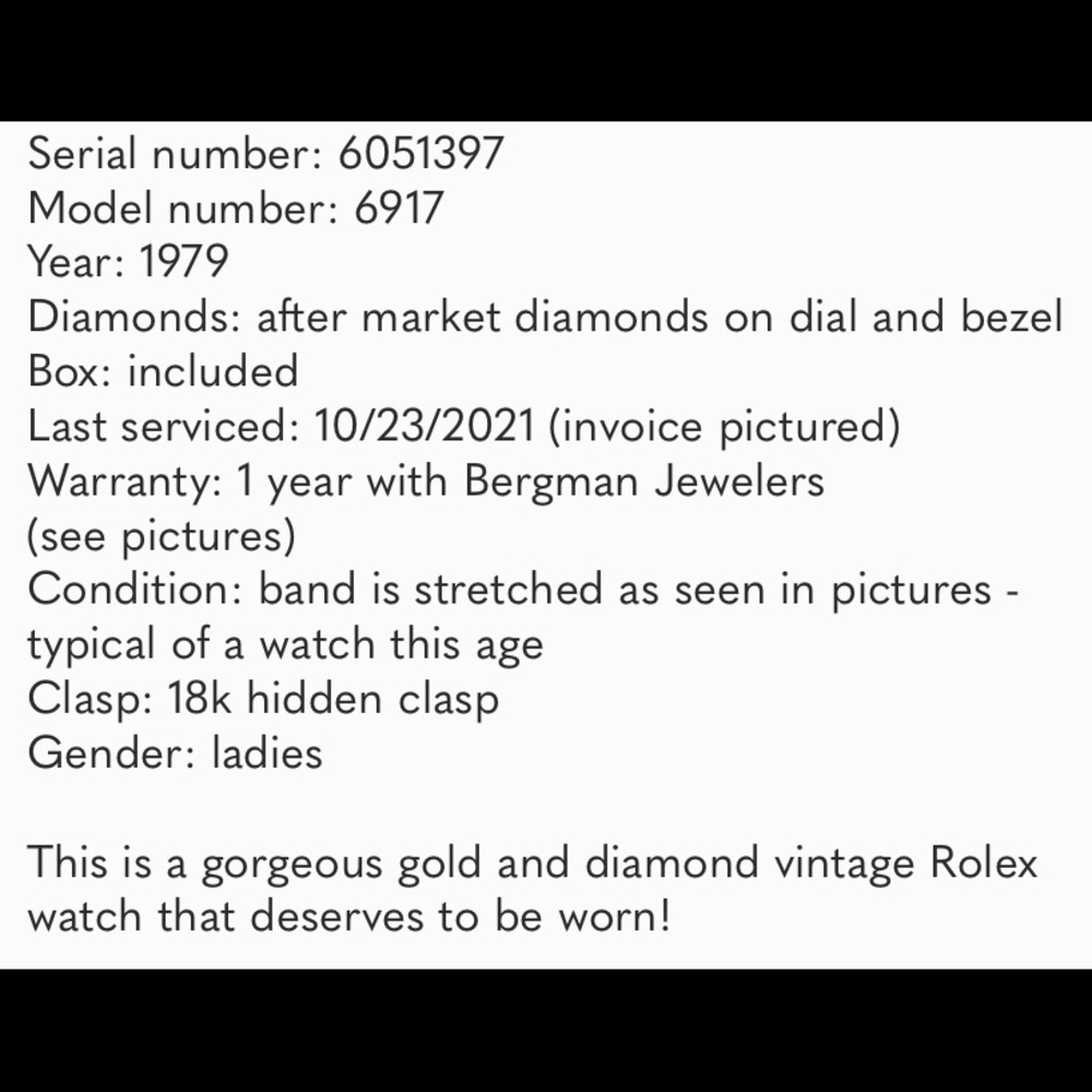 Vintage Rolex 18K yellow gold President Datejust Ladies Watch 26mm with diamonds - Picture 2 of 9